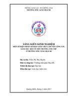 SKKN Một số biện pháp chỉ đạo giáo viên làm tốt công tác giáo dục bảo vệ môi trường cho trẻ ở trường mẫu giáo Họa Mi