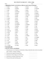 ĐỀ CƯƠNG ôn tập học kỳ 1 TIẾNG ANH lớp 6 