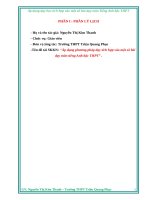 SKKN Áp dụng phương pháp dạy tích hợp  vào một số bài dạy Tiếng Anh bậc THPT.