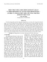 Hiện thực hóa cộng đồng kinh tế ASEAN và hiệp định đối tác xuyên thái bình dương   cơ hội và thách thức đối với tăng trưởng kinh tế việt nam