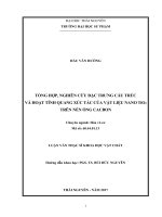 Tổng hợp, nghiên cứu đặc trưng cấu trúc và hoạt tính quang xúc tác của vật liệu nano tio2 trên nền ống cacbon 