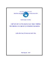 Chữ ký số và ứng dụng xác thực thông tin trong các dịch vụ internet banking (LV thạc sĩ)
