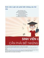 Sinh viên luật cần phải biết những câu hỏi này