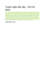 Tuyên ngôn độc lập – Hồ Chí Minh