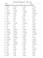 ĐỀ CƯƠNG ôn tập học kỳ 1 TIẾNG ANH lớp 7 