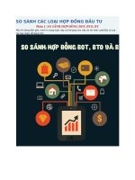 SO SÁNH các LOẠI hợp ĐỒNG đầu tư