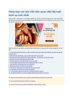 Tổng hợp các bài viết liên quan đến bộ luật hình sự mới nhất