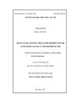 Quản lý hạ tầng kỹ thuật khu resort cốt 400 vườn quốc gia ba vì, thành phố hà nội (tt) 