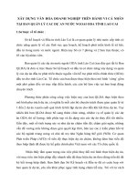 Xây dựng văn hóa doanh nghiệp trên hành vi cá nhân tại Ban quản lý các dự án nước ngoài ODA tỉnh Lào Cai