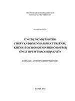 Ứng dụng một số trò chơi vận động nhằm phát triển sự khéo léo cho học sinh khối 10 trường THPT Mỹ Hào - Hưng Yên