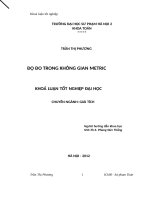 Độ đo trong không gian Metric