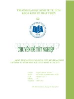 Hoàn thiện công tác động viên khuyến khích tại công ty trách nhiệm hữu hạn may mặc xuất khẩu tân châu