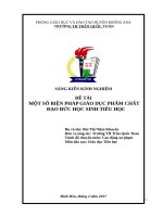 SKKN Giáo dục phẩm chất đạo đức học sinh Tiểu học