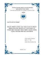 Hoàn thiện công tác đào tạo và phát triển nguồn nhân lực tại công ty TNHH một thành viên chiếu sáng công cộng TPHCM
