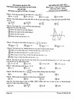 Đề thi HK1 môn Toán trường THPT Chuyên Lê Qúy Đôn(có đáp án)
