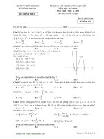 Đề KSCL HK 1 môn Toán THPT Chuyên Lê Hồng Phong(có đáp án)