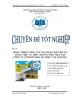 Hoàn thiện công tác xây dựng bản mô tả công việc và tiêu chuẩn công việc tại công ty cổ phần bảo vệ thực vật sài gòn