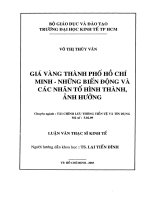 Giá vàng thành phố hồ chí minh   những biến động và các nhân tố hình thành, ảnh hưởng