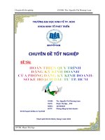 Hoàn thiện quy trình đăng ký kinh doanh của phòng đăng ký kinh doanh   sở kế hoạch đầu tư thành phố hồ chí minh