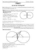 hình học phẳng các bài toán về đường tròn