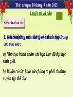 Mon  LTVC lop 3 tuan 30 dat va tra loi cau hoibang gi  