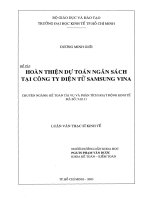 Hoàn thiện dự toán ngân sách tại công ty điện tử samsung vina
