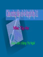 Bài giảng Powerpoint học kì 1 lớp 3: Tập đọc bận