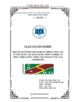 Một số giải pháp nhằm hoàn thiện công tác tuyển dụng tại ngân hàng nông nghiệp và phát triển nông thôn chi nhánh vũng tàu (agribank)