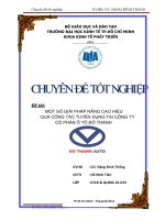 Một số giải pháp nâng cao hiệu quả công tác tuyển dụng tại công ty cổ phần ô tô đô thành