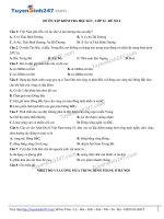 Đề ôn tập học kì 1 Dia Ly lớp 12- đề số 4