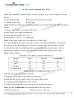 Đề ôn tập học kì 1 Dia Ly lớp 12