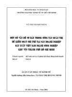 Một số vấn đề cơ bản trong công tác quản trị để kiểm soát chi phí tại các doanh nghiệp sản xuất Việt Nam ngành công nghiệp khu vực thành phố Hồ Chí Minh