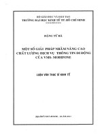 Một số giải pháp nâng cao chất lượng dịch vụ thông tin di động của CMS-Mobifone