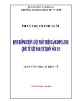 Định hướng chiến lược phát triển cảng container quốc tế việt nam (VICT) đến năm 2015