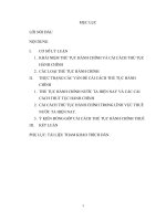 tiểu luận trình bày về các thủ tục hành chính bản 2018