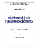 Một số giải pháp nhằm hoàn thiện việc điều hành tỷ giá hối đoái ở nước cộng hòa xã hội chủ nghĩa việt nam 