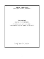 TÀI  LIỆU môn dân số và PHÁT TRIỂN (tài liệu dùng cho các lớp bồi dưỡng nghiệp vụ dân số kế hoạch hóa gia đình đạt chuẩn viên chức dân số) 