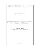Quản lý tài sản công tại Học viện Chính trị  Hành chính quốc gia Hồ Chí Minh (LA tiến sĩ)
