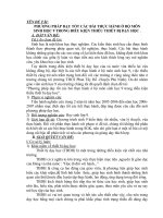 ĐỀ TÀI: PHƯƠNG PHÁP DẠY TỐT CÁC BÀI THỰC HÀNH Ở BỘ MÔN SINH HỌC 9 TRONG ĐIỀU KIỆN THIẾU THIẾT BỊ DẠY HỌC