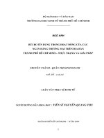 Rủi ro tín dụng trong hoạt động của các ngân hàng thương mại trên địa bàn thành phố hồ chí minh   thực trạng và giải pháp 