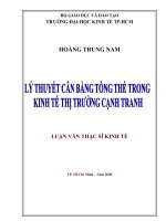 Lý thuyết cân bằng tổng thể trong kinh tế thị trường cạnh tranh 