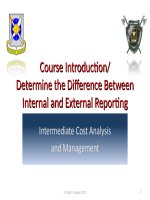 Intermediate cost analysis and management   1 1 determine the difference between internal and ext 