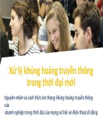 Nguyên nhân và cách thức leo thang khủng hoảng truyền thông của doanh nghiệp trong thời đại của mạng xã hội và điện thoại di động