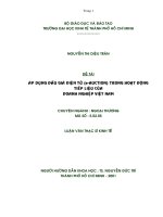 Áp dụng đấu giá điện tử (e auction) trong hoạt động tiếp liệu của doanh nghiệp việt nam