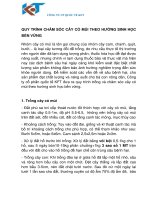 QUY TRÌNH CHĂM SÓC CÂY CÓ MÚI THEO HƯỚNG SINH HỌC BỀN VỮNG