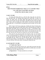 Đề tài: MỘT SỐ KINH NGHIỆM DẠY NHẠC LÝ VÀ TẬP ĐỌC NHẠC CÁC LỚP THAY SÁCH MÔN ÂM NHẠC Ở TRƯỜNG TRUNG HỌC CƠ SỞ