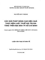 Giải pháp nâng cao hiệu quả thực hiện luật thuế giá trị gia tăng trên điạ bàn TP  HCM