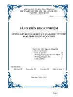 SKKN Hướng dẫn học sinh rèn kỹ năng học tốt môn Địa lí ở bậc THCS