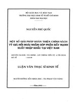 Giải pháp hoàn thiện tỷ giá hối đoái góp phần đẩy mạnh xuất nhập khẩu tại việt nam