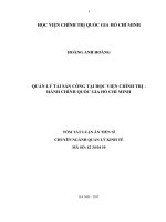 Quản lý tài sản công tại Học viện Chính trị  Hành chính quốc gia Hồ Chí Minh (tt)
